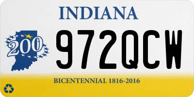 IN license plate 972QCW