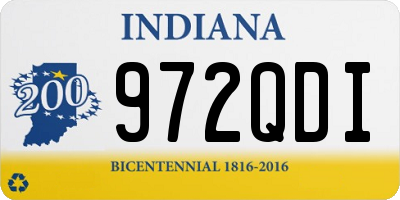 IN license plate 972QDI