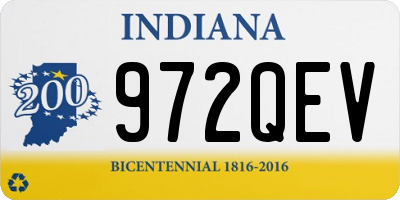 IN license plate 972QEV