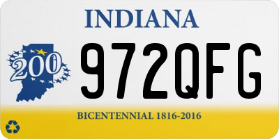 IN license plate 972QFG