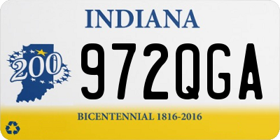 IN license plate 972QGA