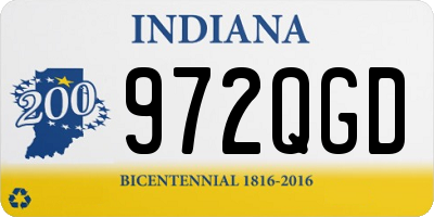IN license plate 972QGD