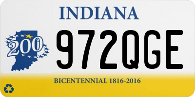IN license plate 972QGE