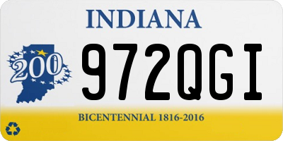 IN license plate 972QGI
