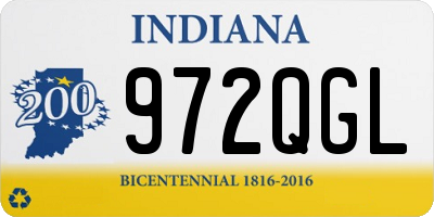 IN license plate 972QGL