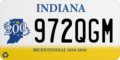 IN license plate 972QGM