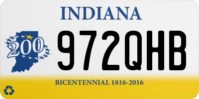 IN license plate 972QHB
