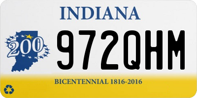 IN license plate 972QHM