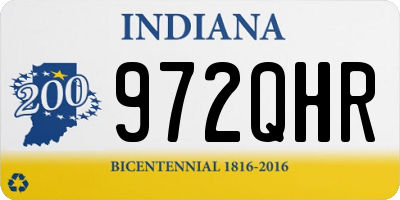 IN license plate 972QHR
