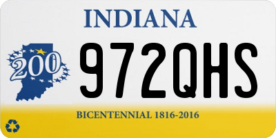 IN license plate 972QHS