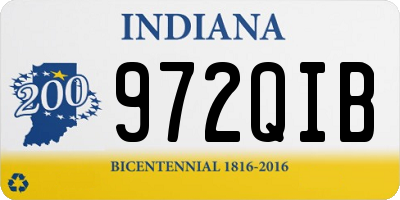 IN license plate 972QIB