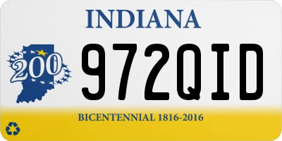 IN license plate 972QID