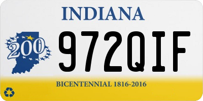 IN license plate 972QIF
