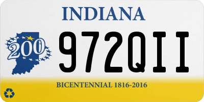IN license plate 972QII