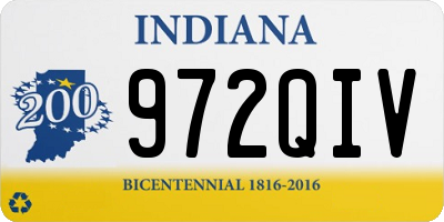 IN license plate 972QIV