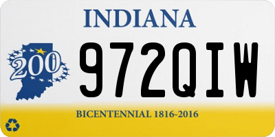 IN license plate 972QIW
