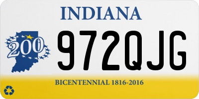 IN license plate 972QJG