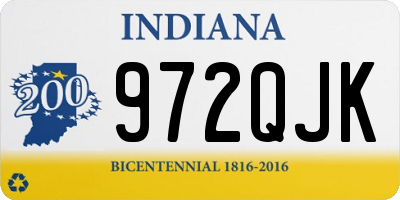 IN license plate 972QJK