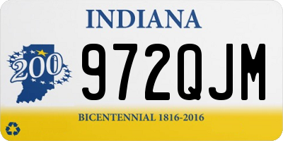 IN license plate 972QJM