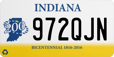 IN license plate 972QJN