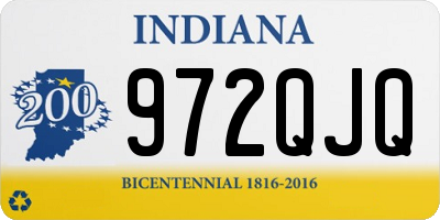 IN license plate 972QJQ