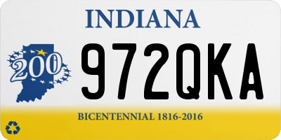 IN license plate 972QKA