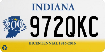 IN license plate 972QKC