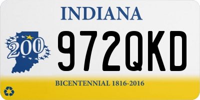IN license plate 972QKD