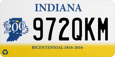 IN license plate 972QKM