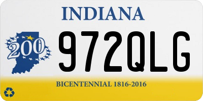IN license plate 972QLG