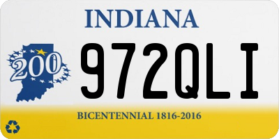 IN license plate 972QLI