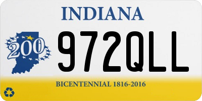 IN license plate 972QLL