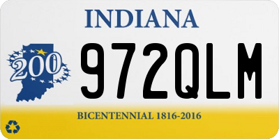 IN license plate 972QLM