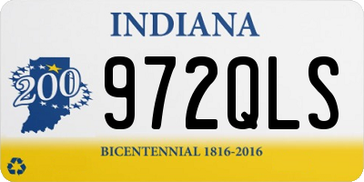IN license plate 972QLS