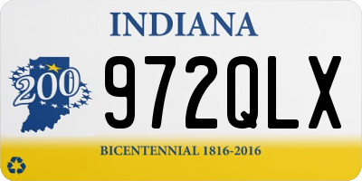 IN license plate 972QLX