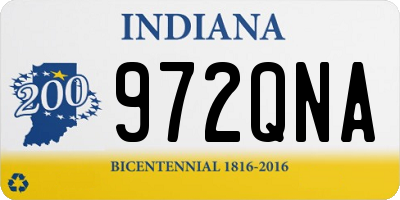 IN license plate 972QNA
