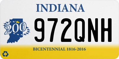 IN license plate 972QNH