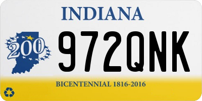 IN license plate 972QNK