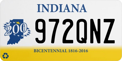 IN license plate 972QNZ