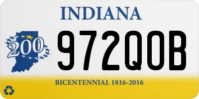 IN license plate 972QOB