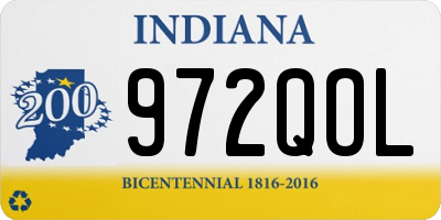 IN license plate 972QOL