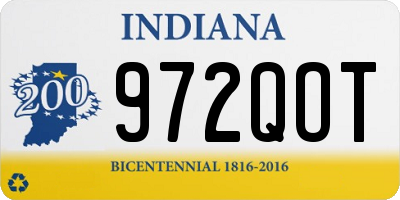 IN license plate 972QOT