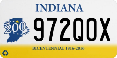 IN license plate 972QOX