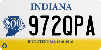 IN license plate 972QPA