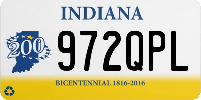 IN license plate 972QPL