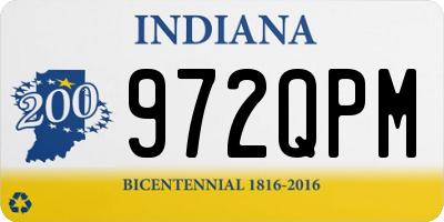 IN license plate 972QPM