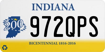IN license plate 972QPS