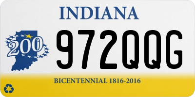 IN license plate 972QQG