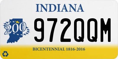 IN license plate 972QQM