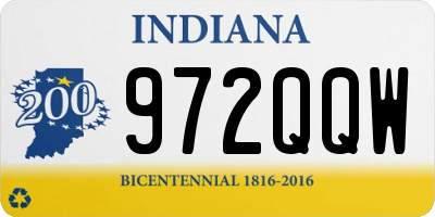 IN license plate 972QQW